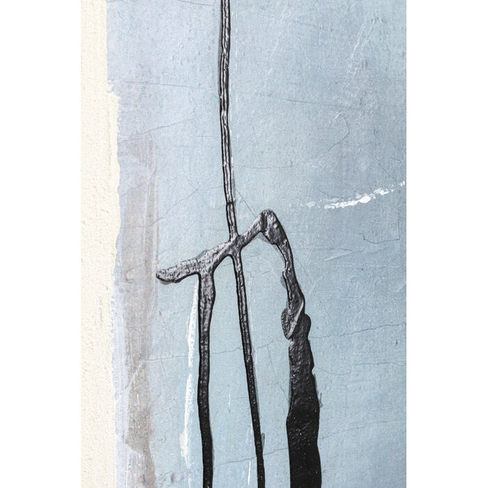 [57845] Tableau encadré Dust bleu 75x55cm - 4