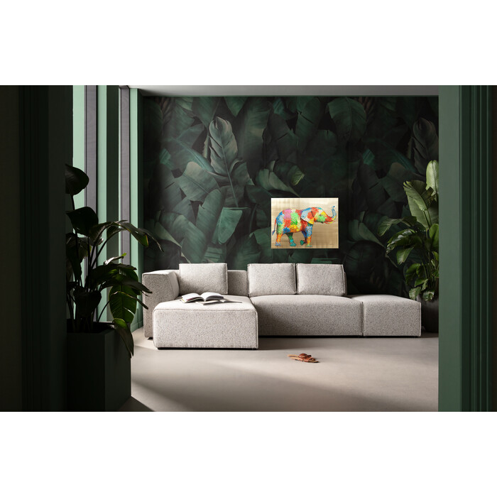 [57867] Tableau sur toile Flower Elefant 50x40cm - 1