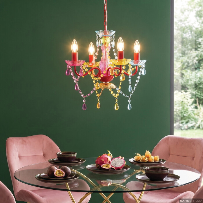 Suspension Starlight 4 branches multicolore