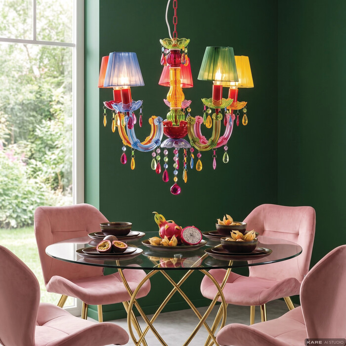 Suspension Starlight 5 branches multicolore