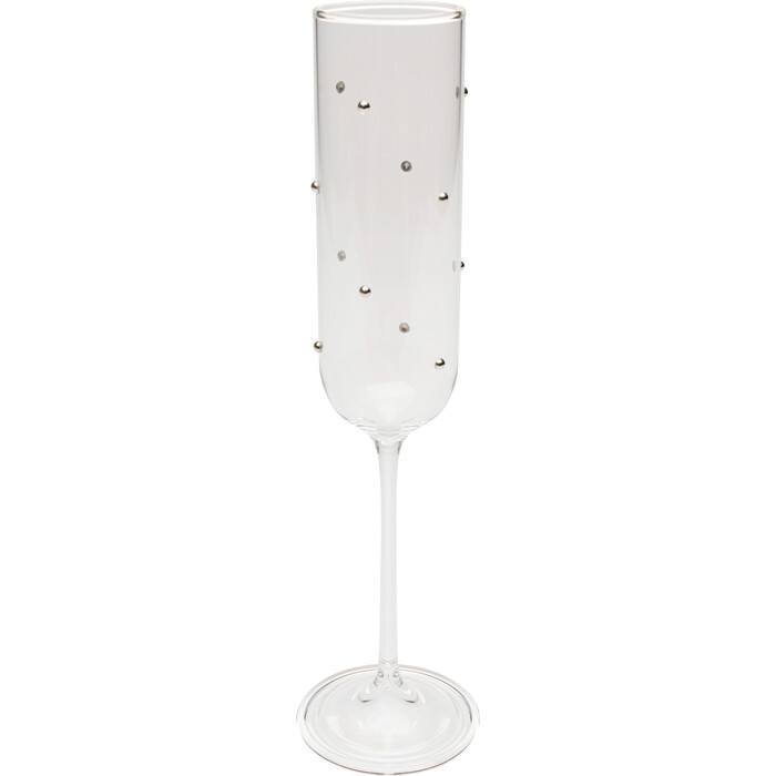 [58023] Copa cava Glam Dots Plateado 25cm