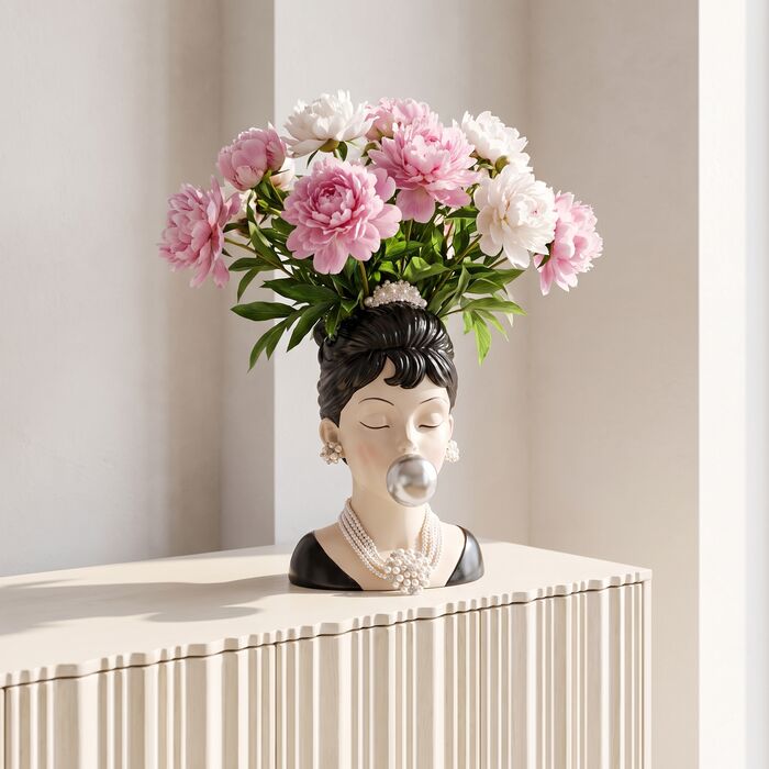[58060] Deco Vase Bubble Gum Lady 30cm - 1