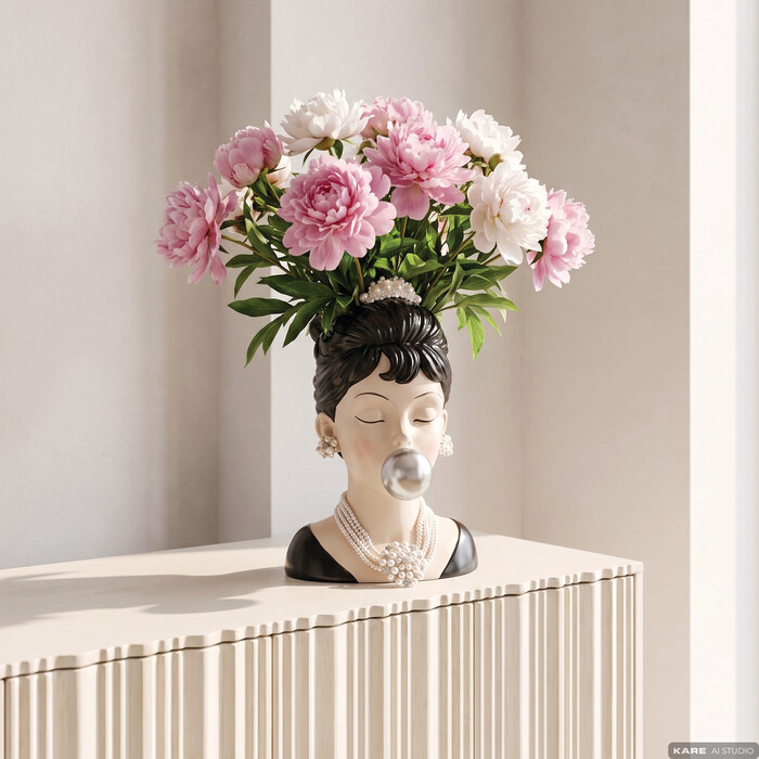 [58060] Vase décoratif Bubble Gum Lady 30cm - 1