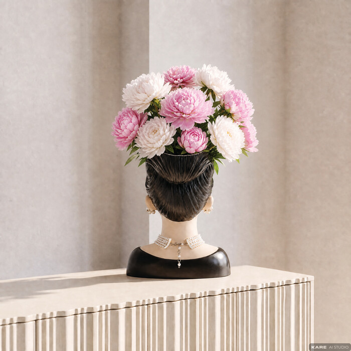 [58060] Vase décoratif Bubble Gum Lady 30cm - 2