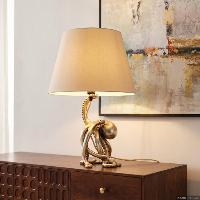 Table Lamp Octopus Gold 43cm