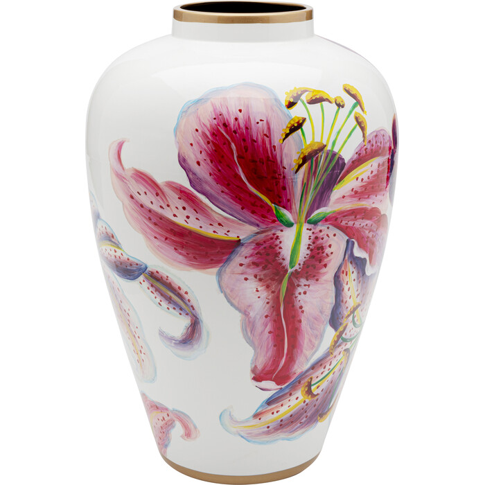 [58106] Vase Lillies Pink 37cm