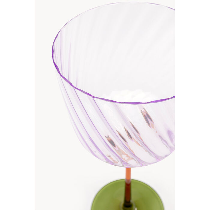 [58120] Wine Glass Twist 22cm assorted - 3
