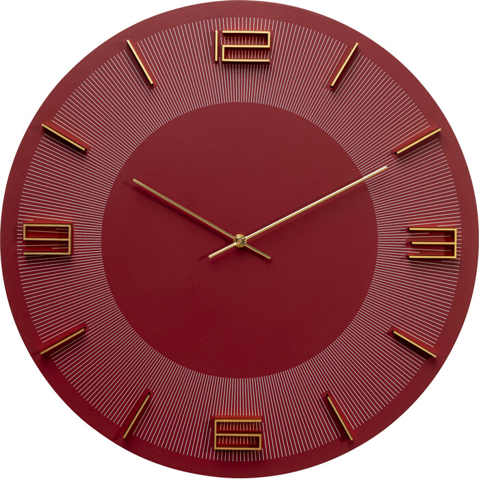 Wall Clock Leonardo Red/Gold Ø49cm
