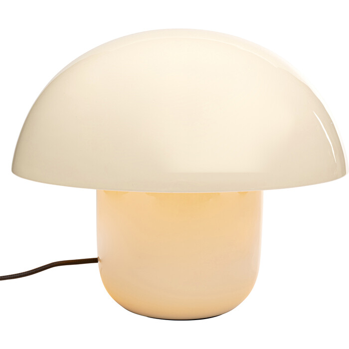 Table Lamp Mushroom Shiny Ecru 27cm