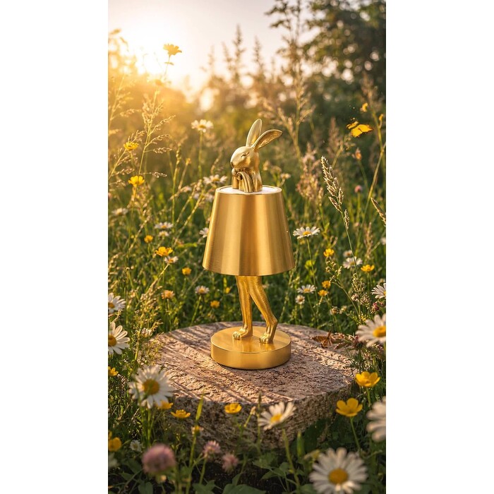 Table Lamp Animal Rabbit LED Gold 29cm