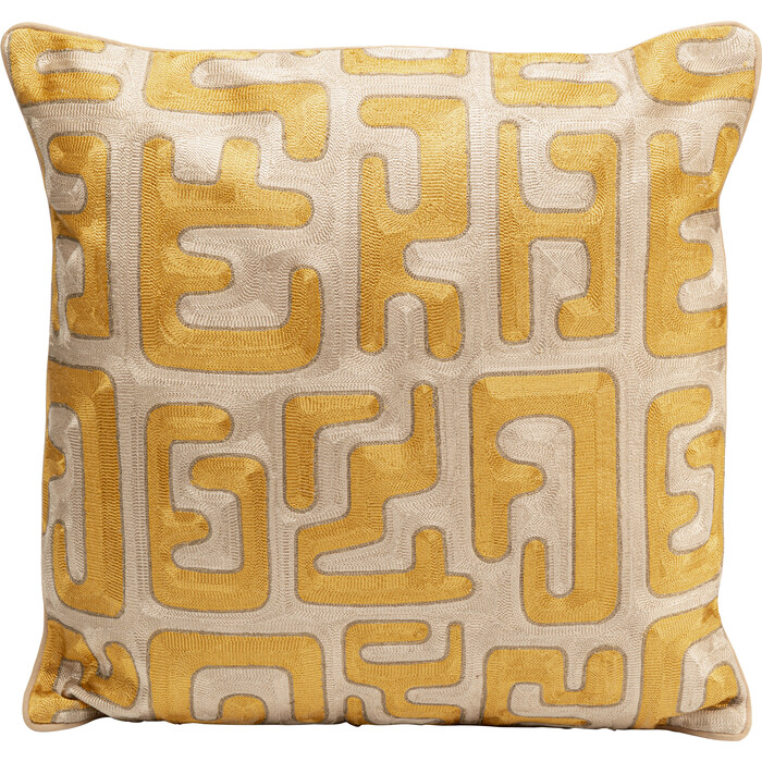 [58427] Coussin Meander doré 50x50cm