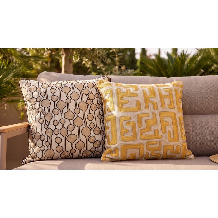 [58427] Coussin Meander doré 50x50cm - 1