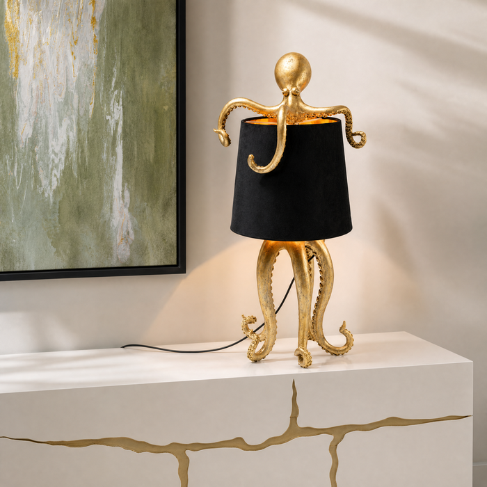 [58478] Lámpara mesa Octopus Gold/Negro 60cm - 1