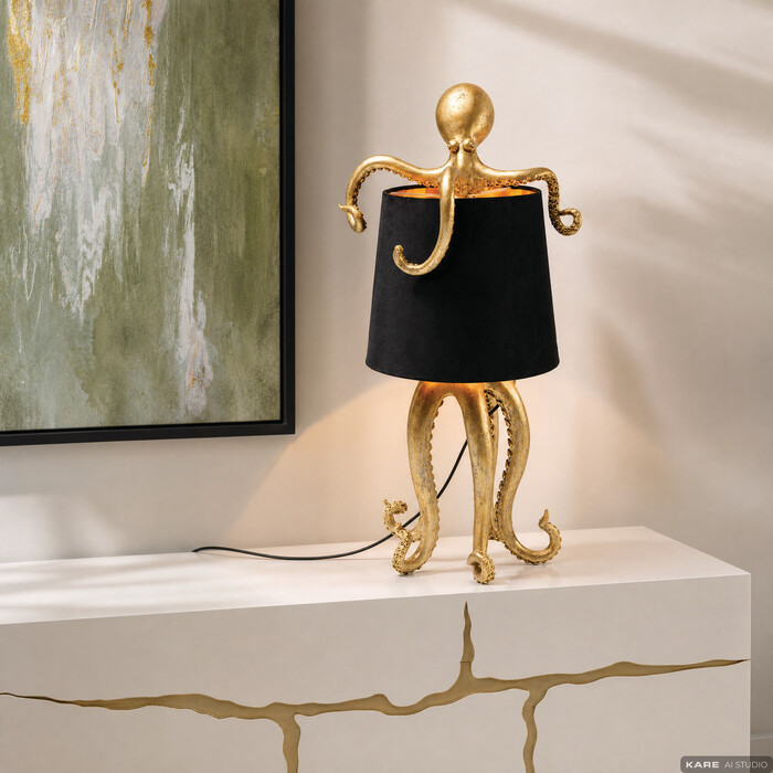 [58478] Table Lamp Octopus Gold/Black 60cm - 1
