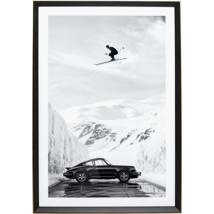 [58496] Tableau encadré Ski Stunt 86x126cm