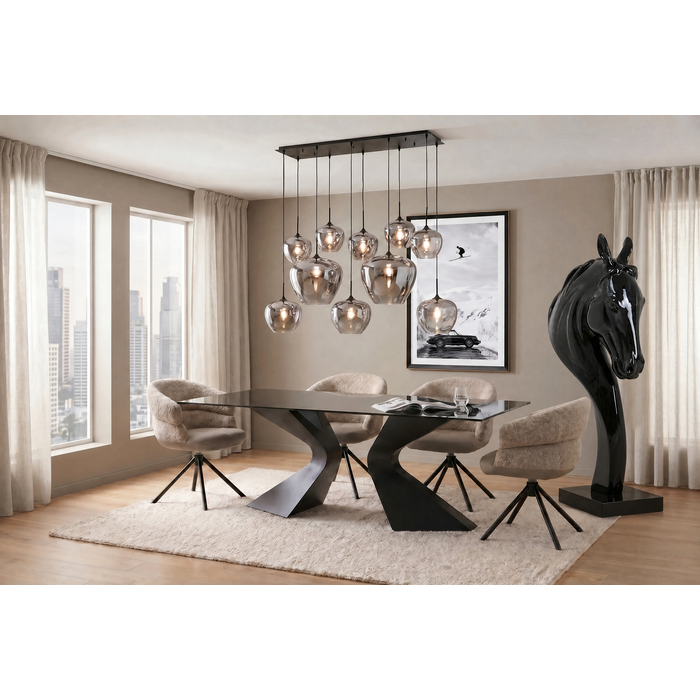 [58557] Figura deco Horse Head Negro 180cm - 1