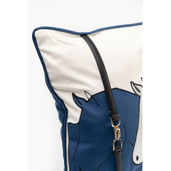 [58601] Coussin Horse Date bleu 45x45cm - 3