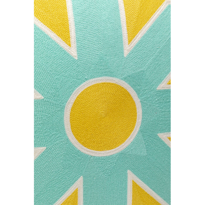 [58628] Coussin Icon Sun turquoise Ø50cm - 4