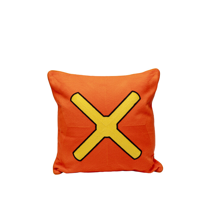 [58649] Coussin Icon Cross orange 50x50cm