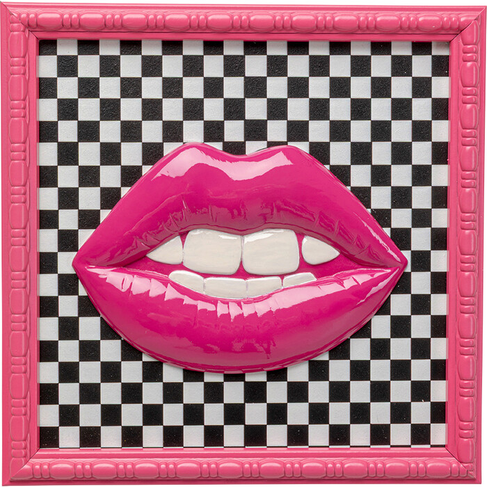 [58672] Tableau encadré Lips 27x27cm