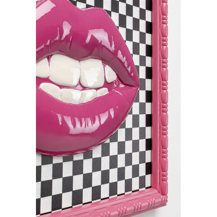 [58672] Tableau encadré Lips 27x27cm - 3