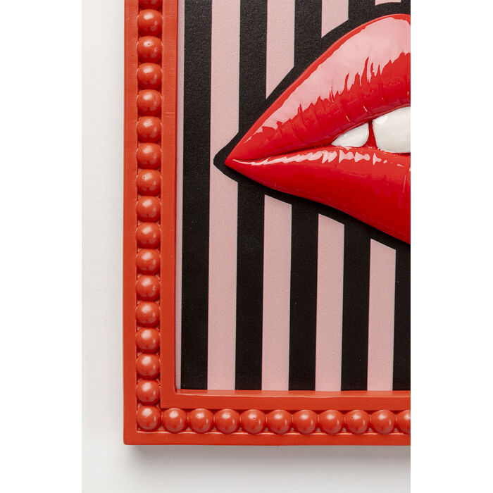 [58673] Tableau encadré Lips Cheeky 25x25cm - 3