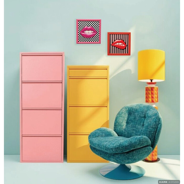[58673] Tableau encadré Lips Cheeky 25x25cm - 1