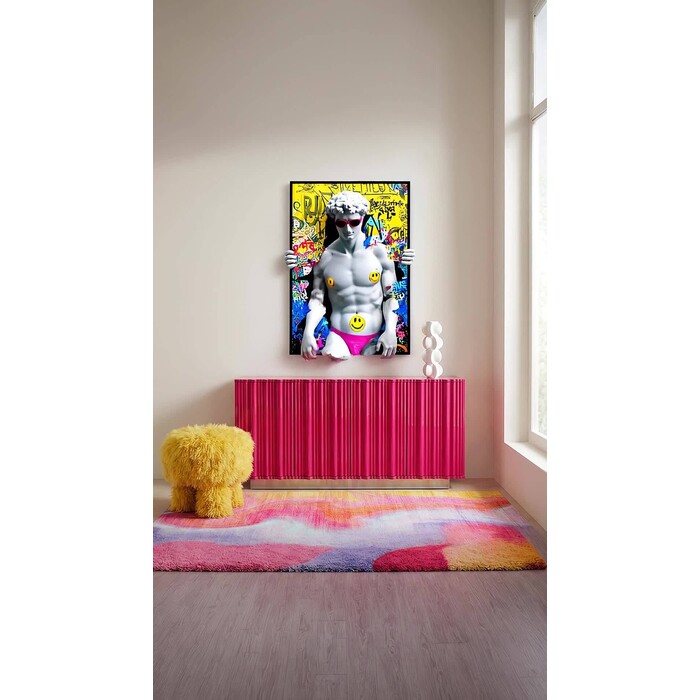 [58686] Gambar David Graffiti LED 60x80cm