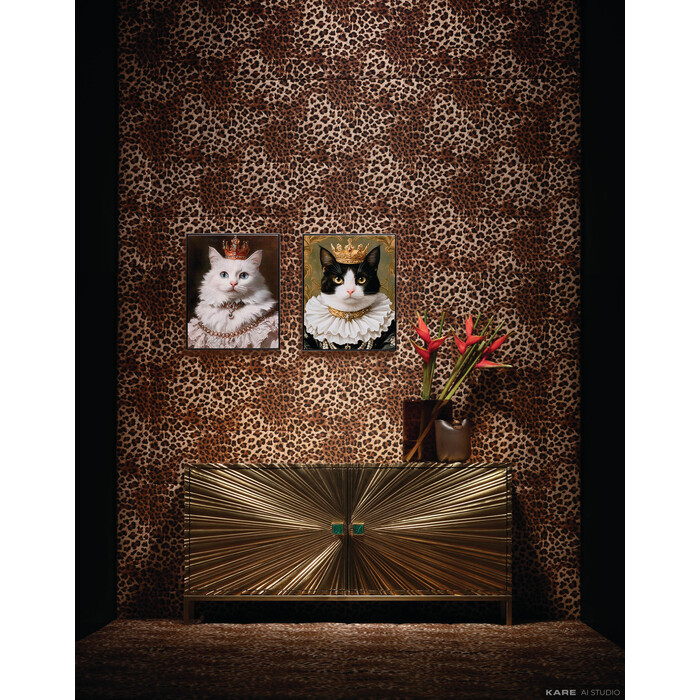 [58693] Canvas Printing Prinzess Cat Black 40x50cm - 1