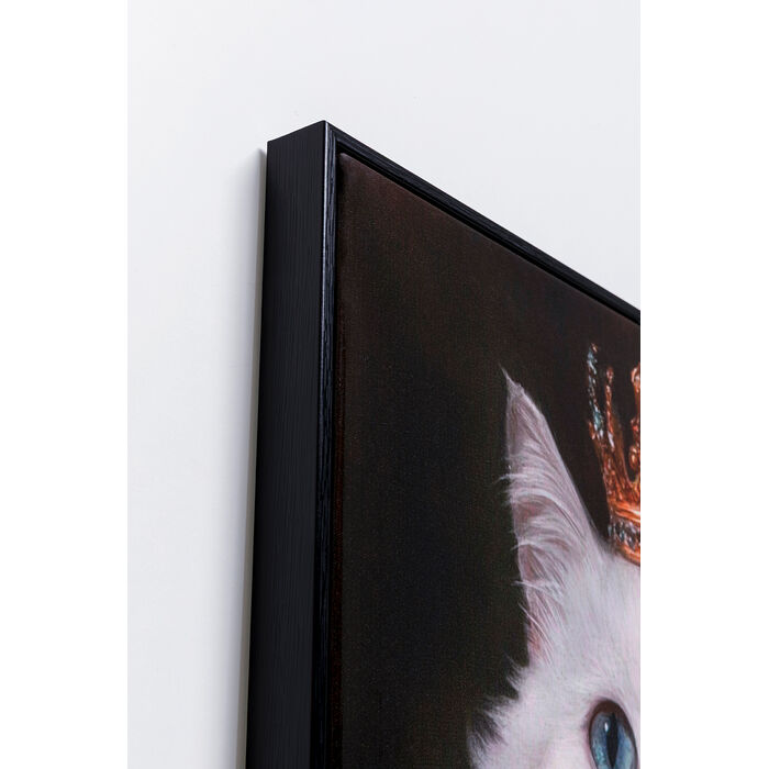 [58694] Canvas Picture Princess Cat White 40x50cm - 3