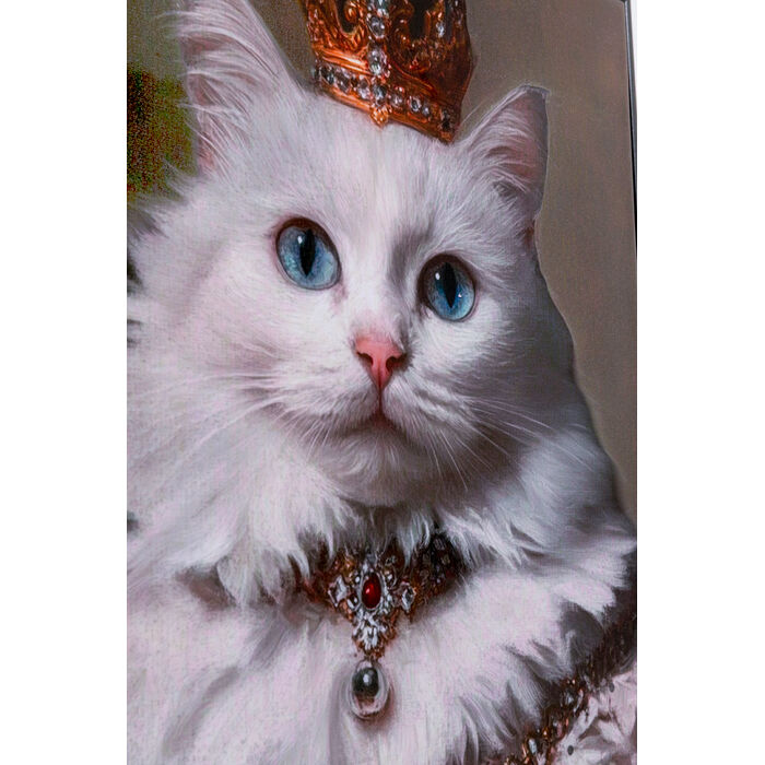 [58694] Canvas Picture Princess Cat White 40x50cm - 4