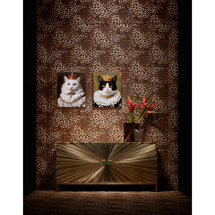 [58694] Canvas Picture Princess Cat White 40x50cm - 1