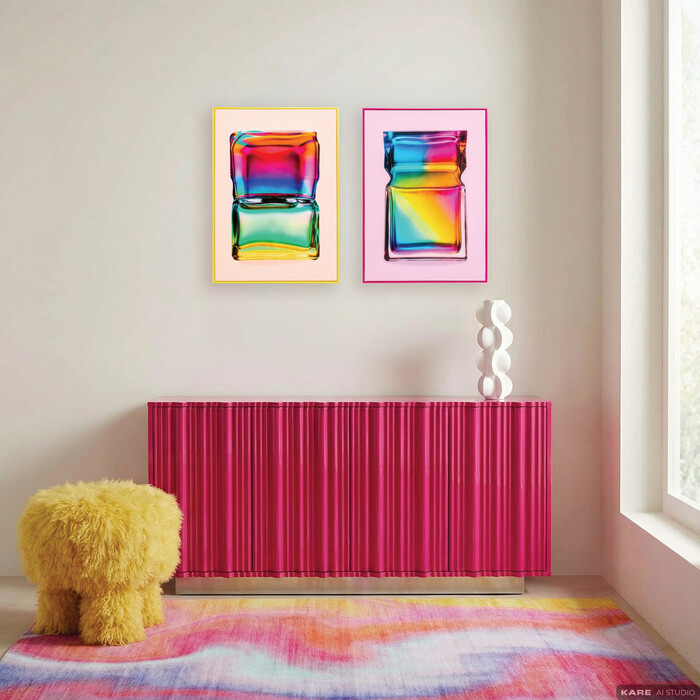 [58695] Cuadro enmarcado Rainbow Flacon 50x70cm - 1