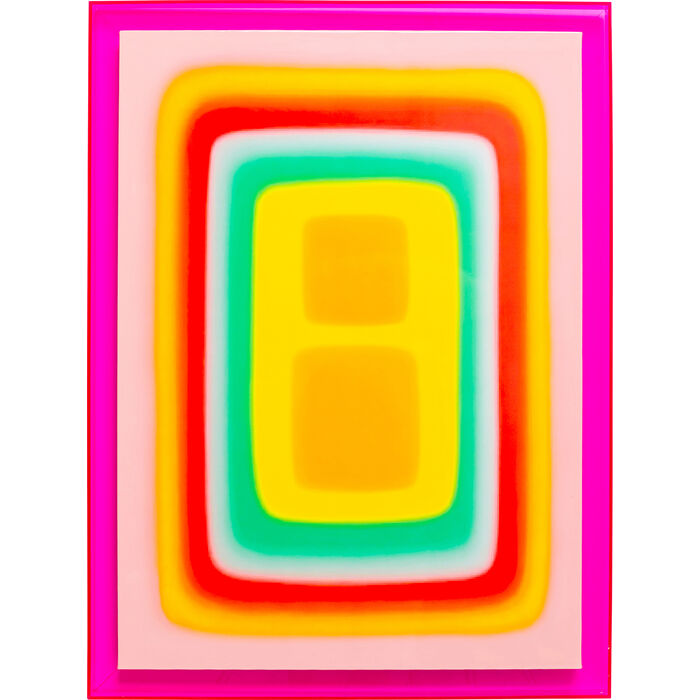 [58697] Tableau encadré Square Shapes Colore orange 60x80