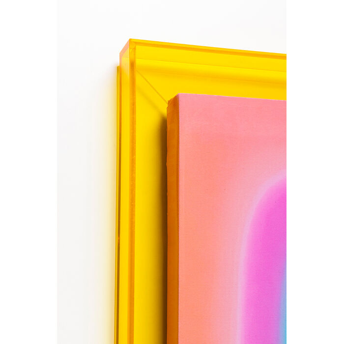 [58698] Tableau encadré Square Shapes jaune 60x80cm - 3