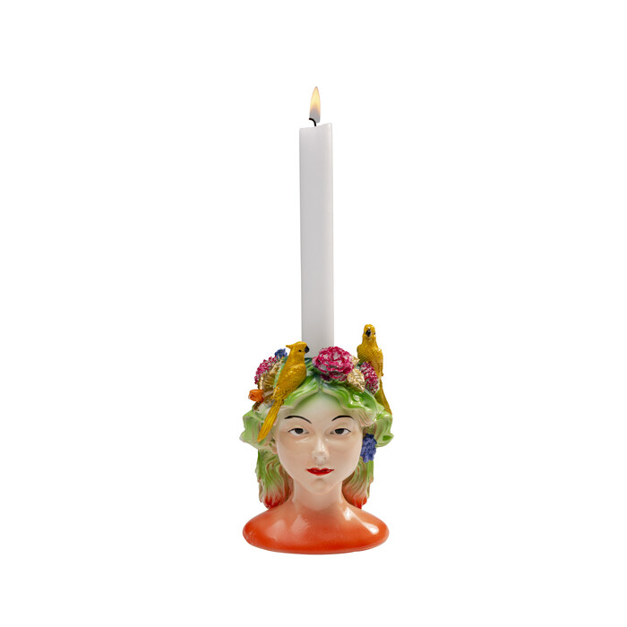 [58715] Candelabro Parrot Lady 15cm