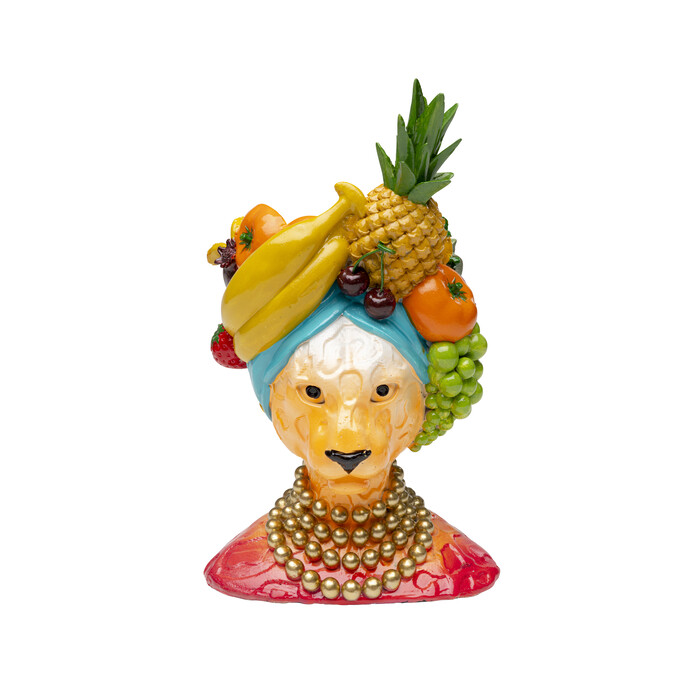 [58716] Vase Animal Fruits Head 28cm
