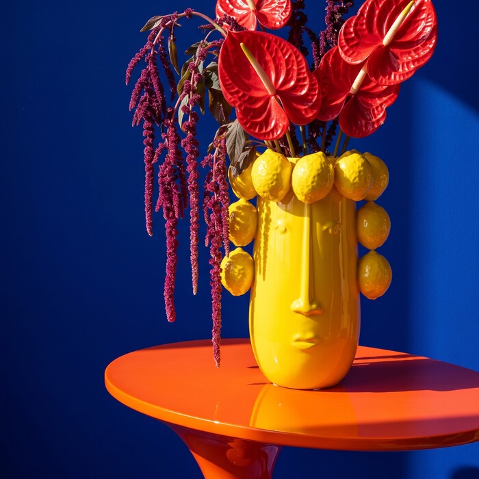 [58718] Vase Lemon Face 34cm - 1