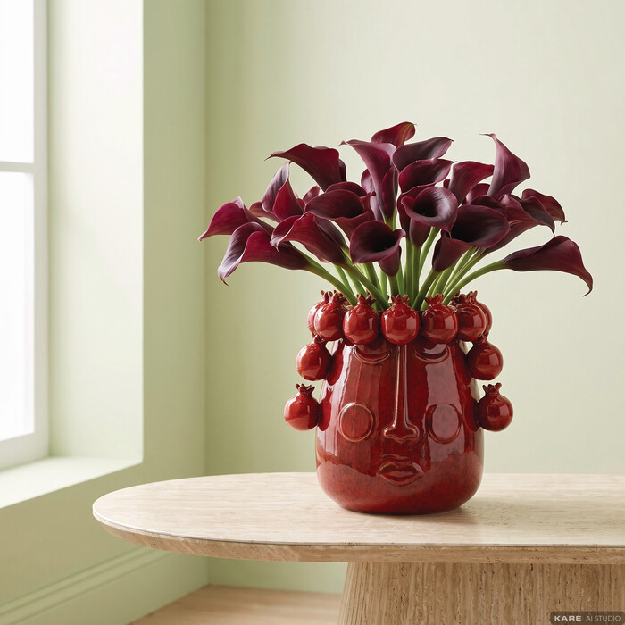 [58719] Vase Pomegranate Face 24cm - 1