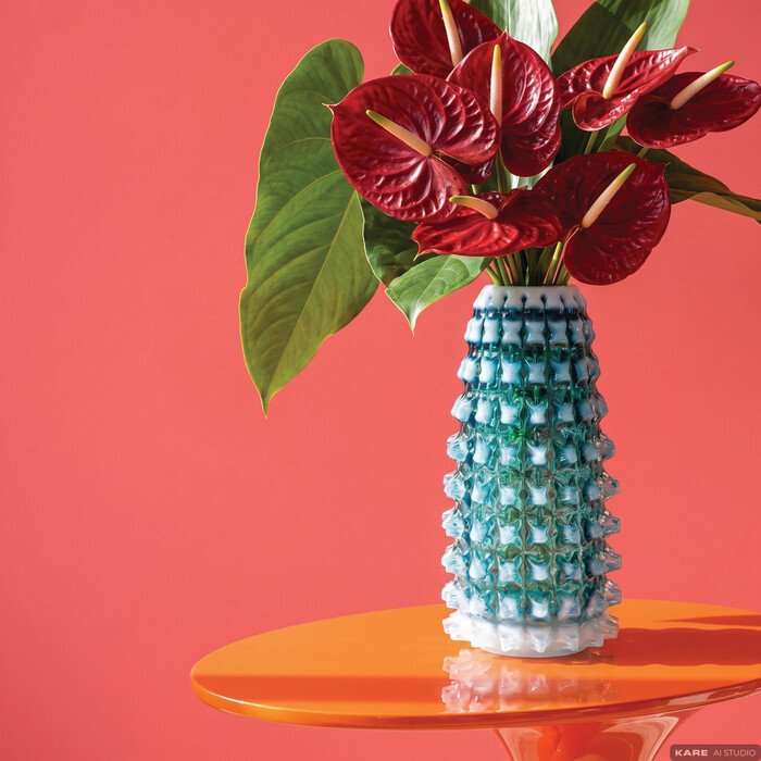 Vase Spike Blue 48cm