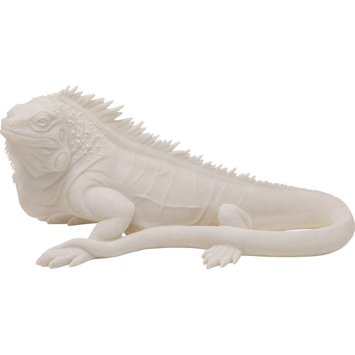 [58730] Deco Object Iguana White 82cm