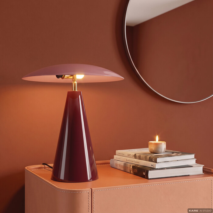 [58756] Table Lamp Fungo Flat  Rasberry 33cm - 1