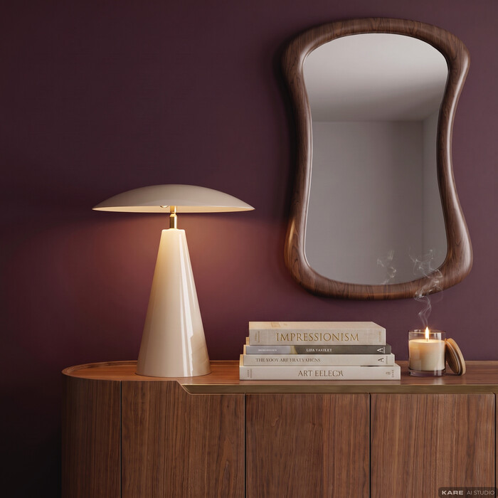 [58759] Table Lamp Fungo Flat Cream 33cm - 1