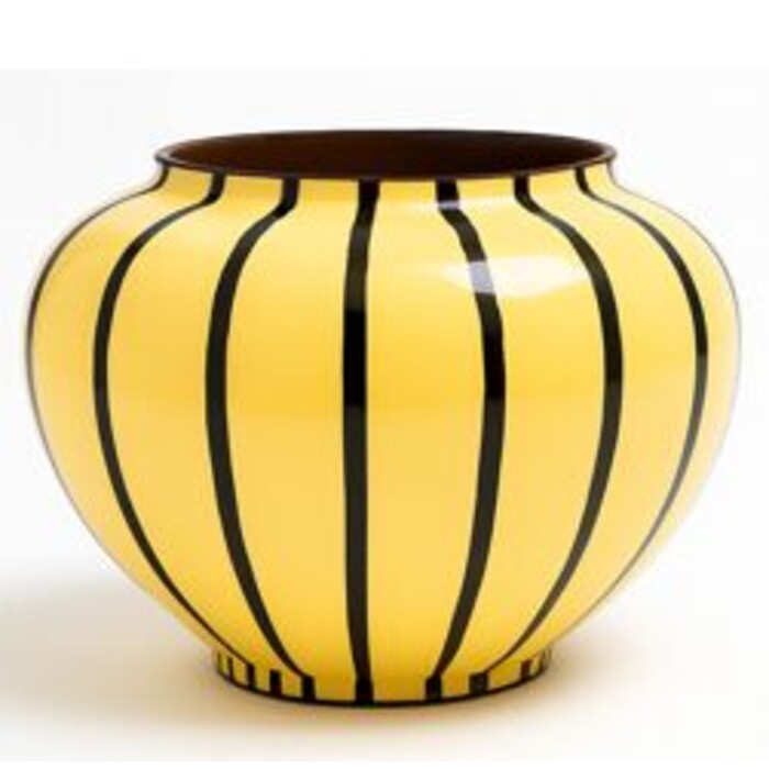 [58760] Jarrón Deco Loom Amarillo 21cm