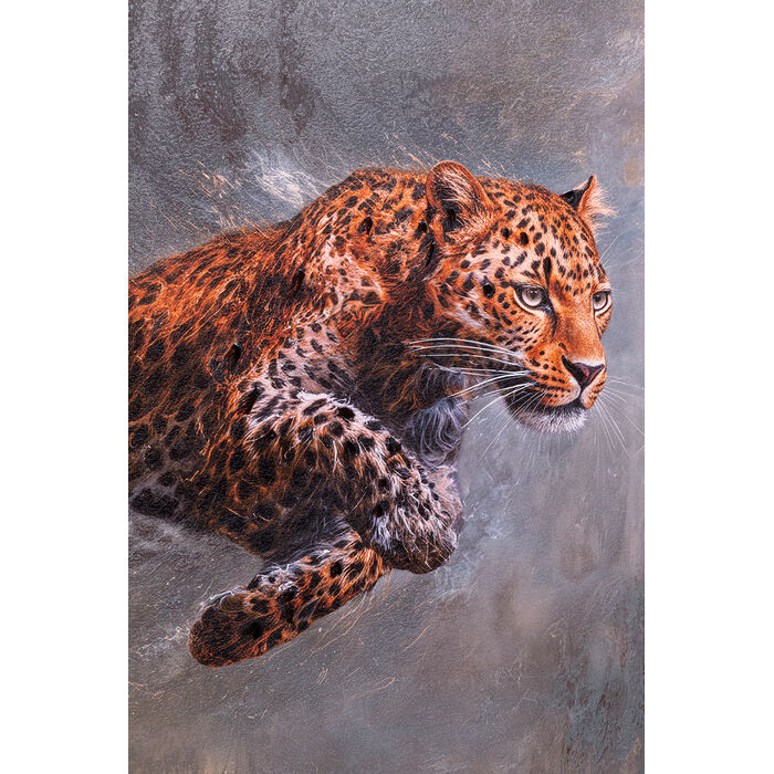 [58783] Framed Picture Hunting Leopard 103x103cm - 4