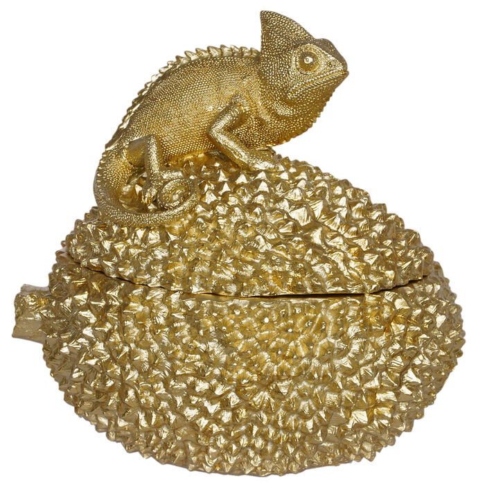 [58801] Deco Box Lizard Gold 20cm