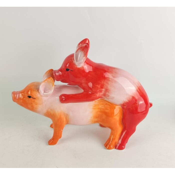 Deco Figurine Love Pigs Colore