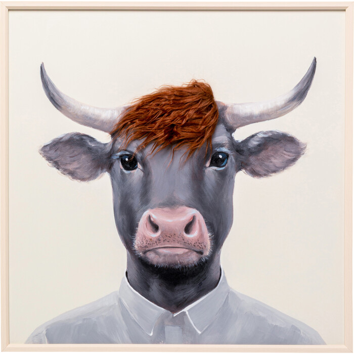 [58837] Tableau encadré Taurus Hair 80x80cm
