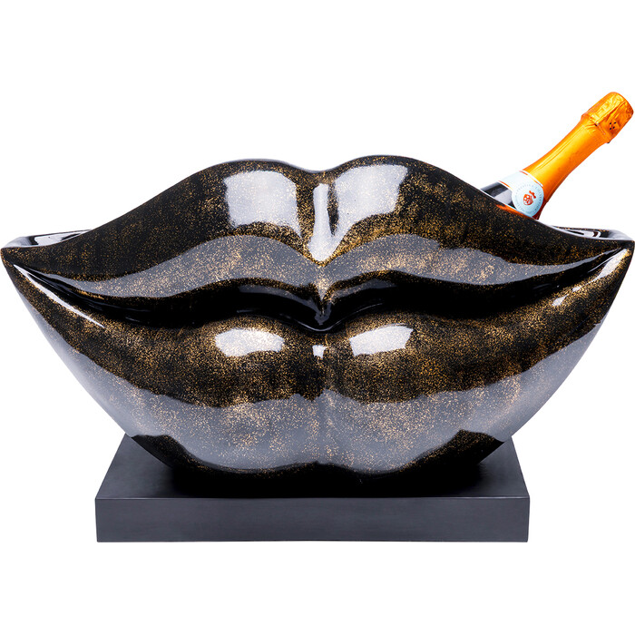 Wine Cooler Lips Black