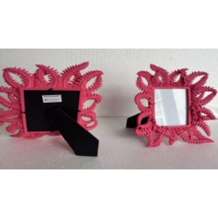 Picture Frame Leaves Pink 10x15cm